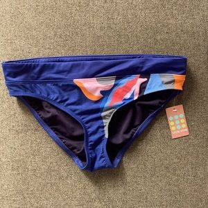 New with tags- Title nine bikini bottoms- navy/floral size medium